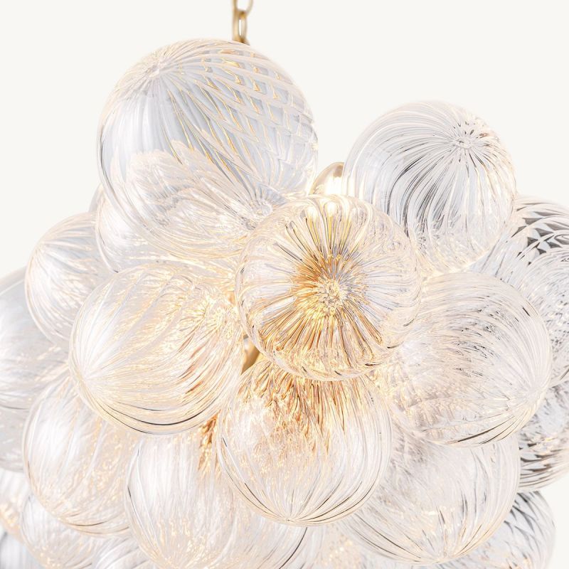 Tammy Linear Glass Ball Chandelier 51 "