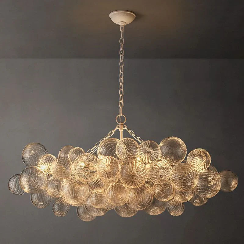 Tammy Linear Glass Ball Chandelier 51 "