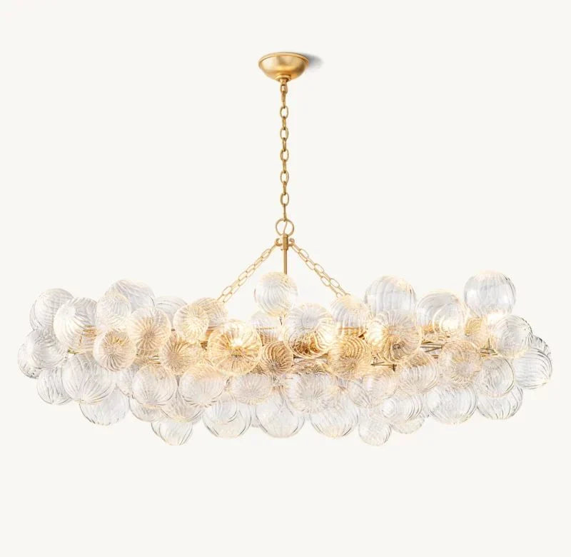 Tammy Linear Glass Ball Chandelier 63 "