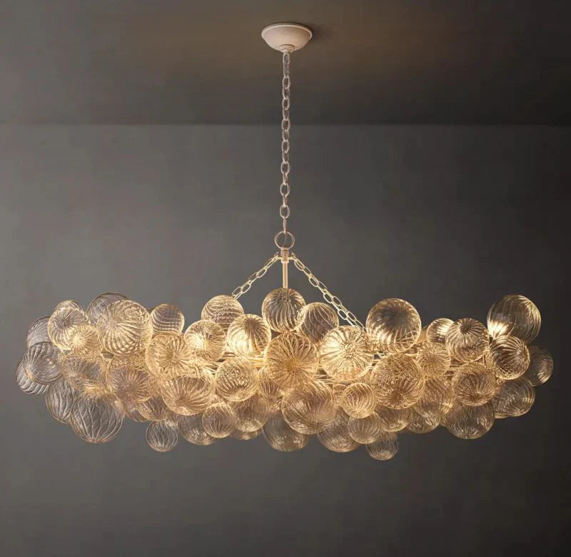 Tammy Linear Glass Ball Chandelier 63 "