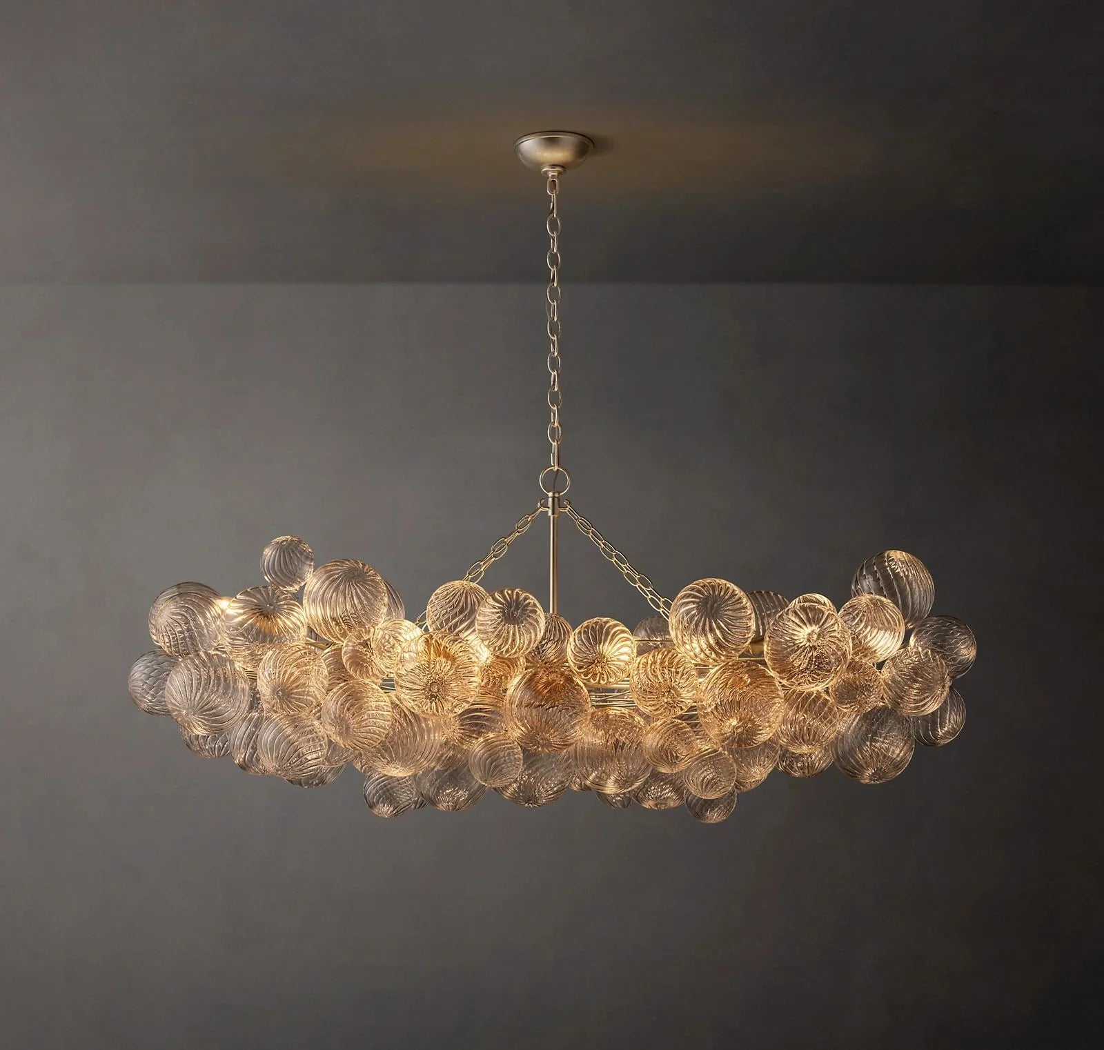 Tammy Linear Glass Ball Chandelier 63 "