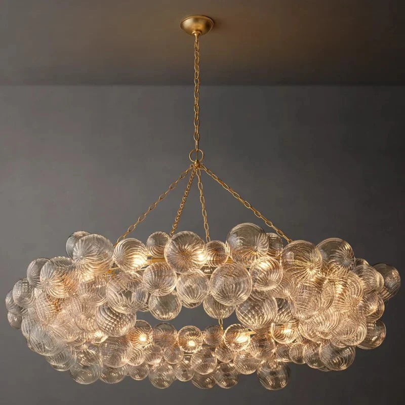 Tammy Ring Glass Ball Chandelier 63"