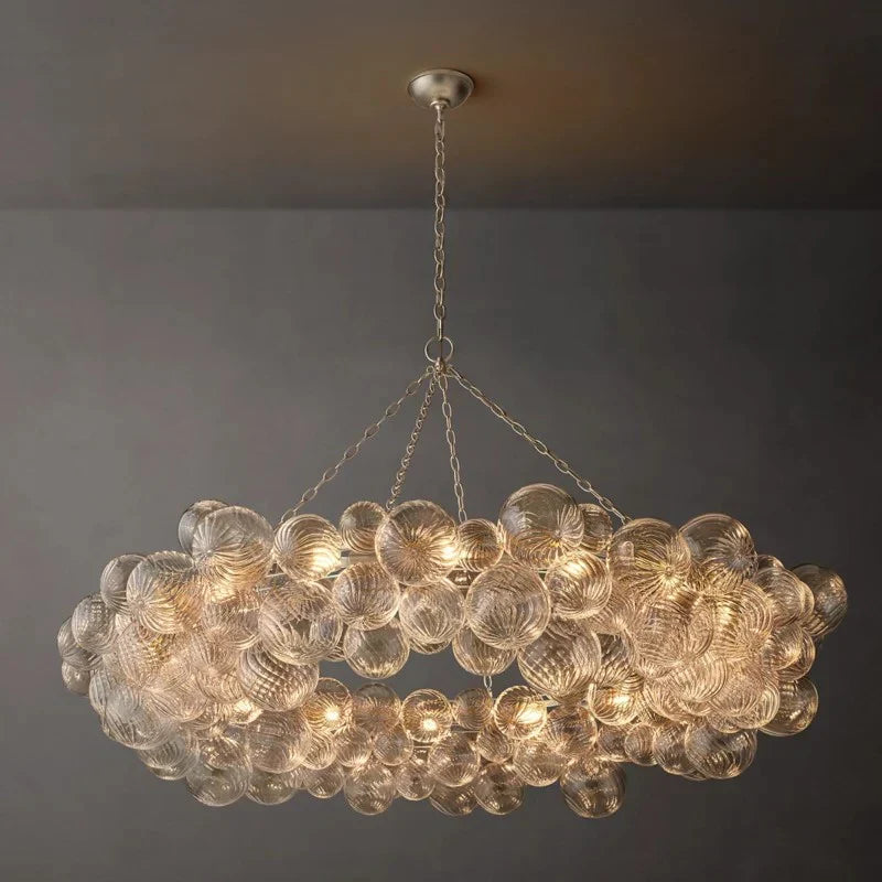 Tammy Ring Glass Ball Chandelier 63"