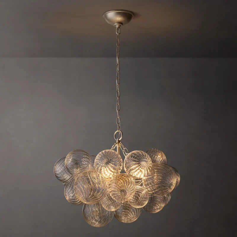 Tammy Round Glass Ball Chandelier 24"