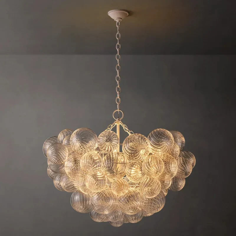 Tammy Round Glass Ball Chandelier 33"