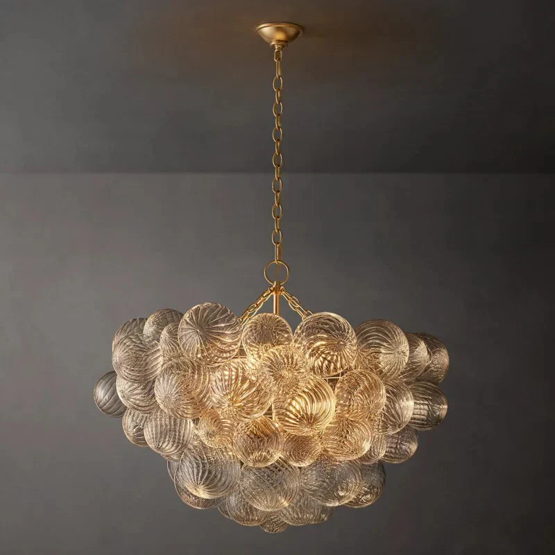 Tammy Round Glass Ball Chandelier 33"