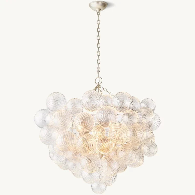 Tammy Round Glass Ball Chandelier 33"