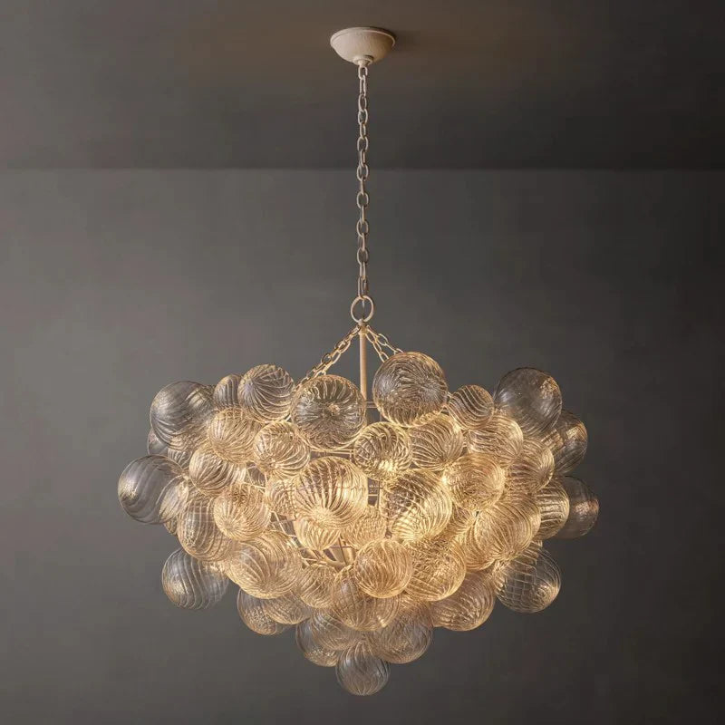 Tammy Round Glass Ball Chandelier 38"