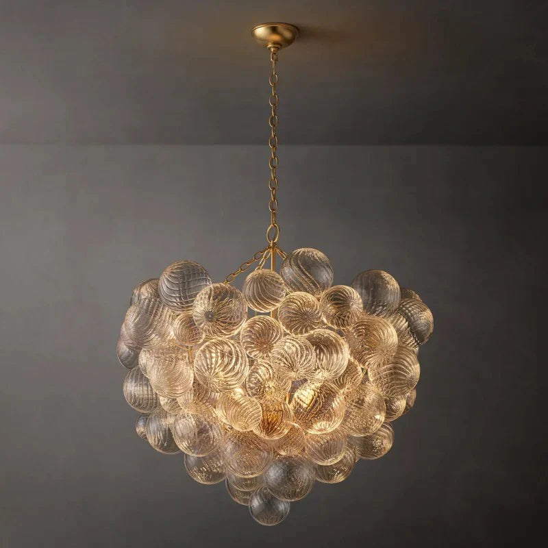 Tammy Round Glass Ball Chandelier 38"