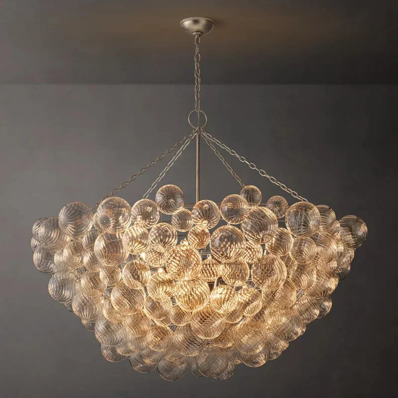 Tammy Round Glass Ball Chandelier 56"