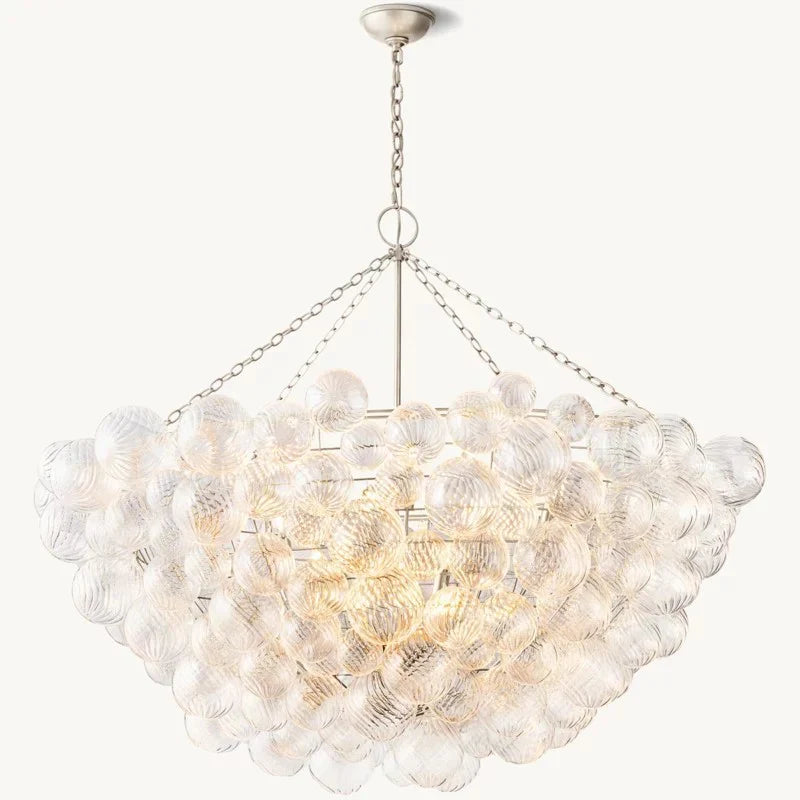 Tammy Round Glass Ball Chandelier 56"