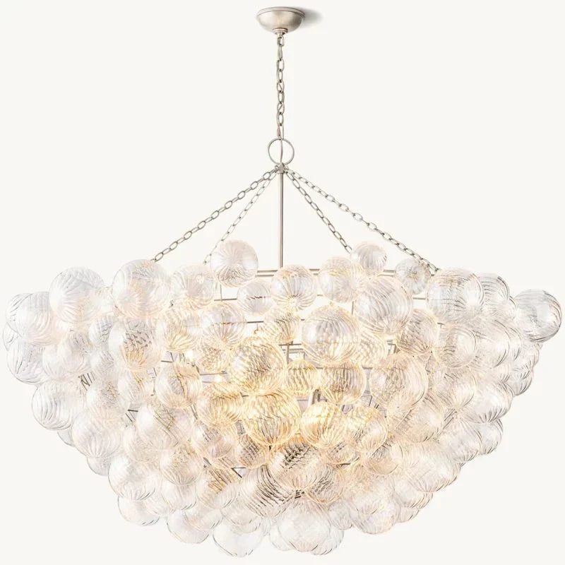 Tammy Round Glass Ball Chandelier 66"