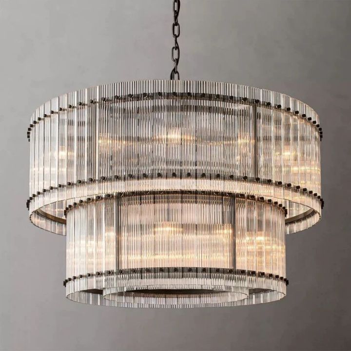 Tina Two-Tier Luxury Round Chandelier 48"