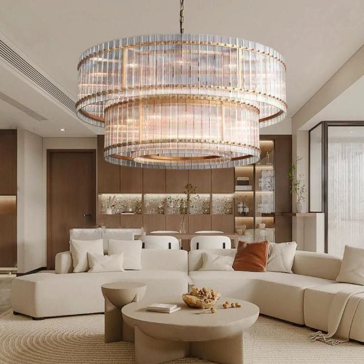 Tina Two-Tier Luxury Round Chandelier 60"