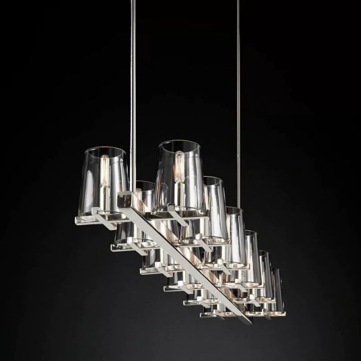 Twinkle Glass Linear Chandelier 60"