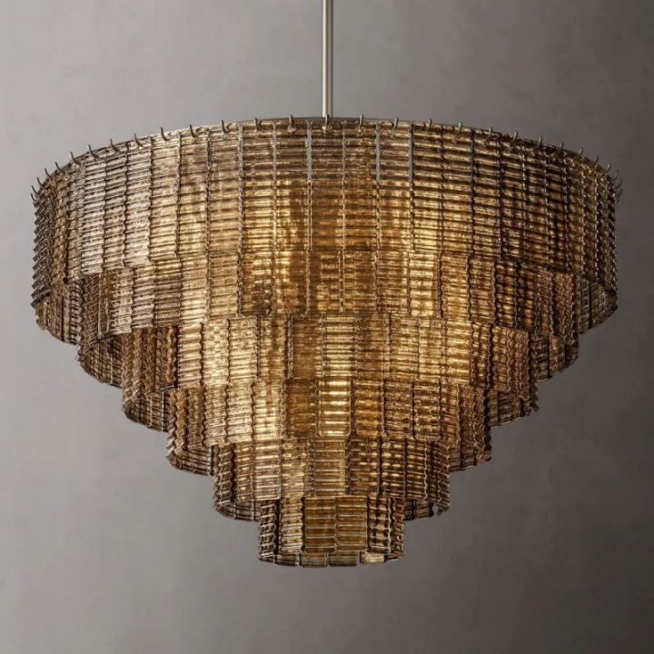 Viraag Smoke Round Chandelier 41"