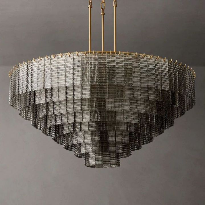 Viraag Smoke Round Chandelier 52"