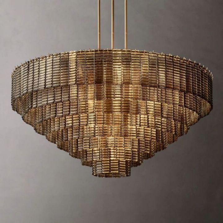 Viraag Smoke Round Chandelier 52"