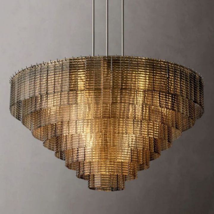 Viraag Smoke Round Chandelier 52"