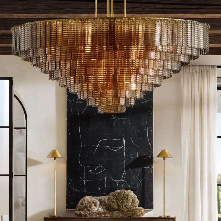 Viraag Smoke Round Chandelier 52"