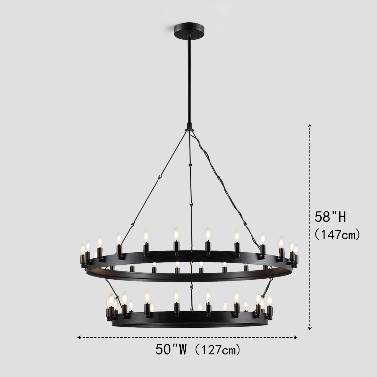 Jake Round 2-Tier Chandelier