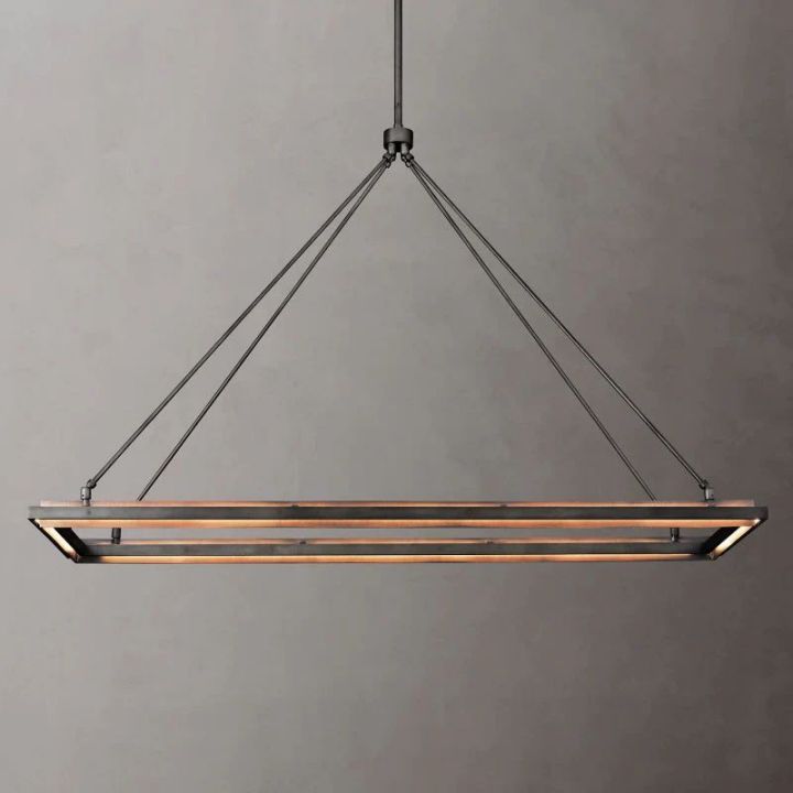 Yeelen Rectangular Chandelier 50"W/62"W