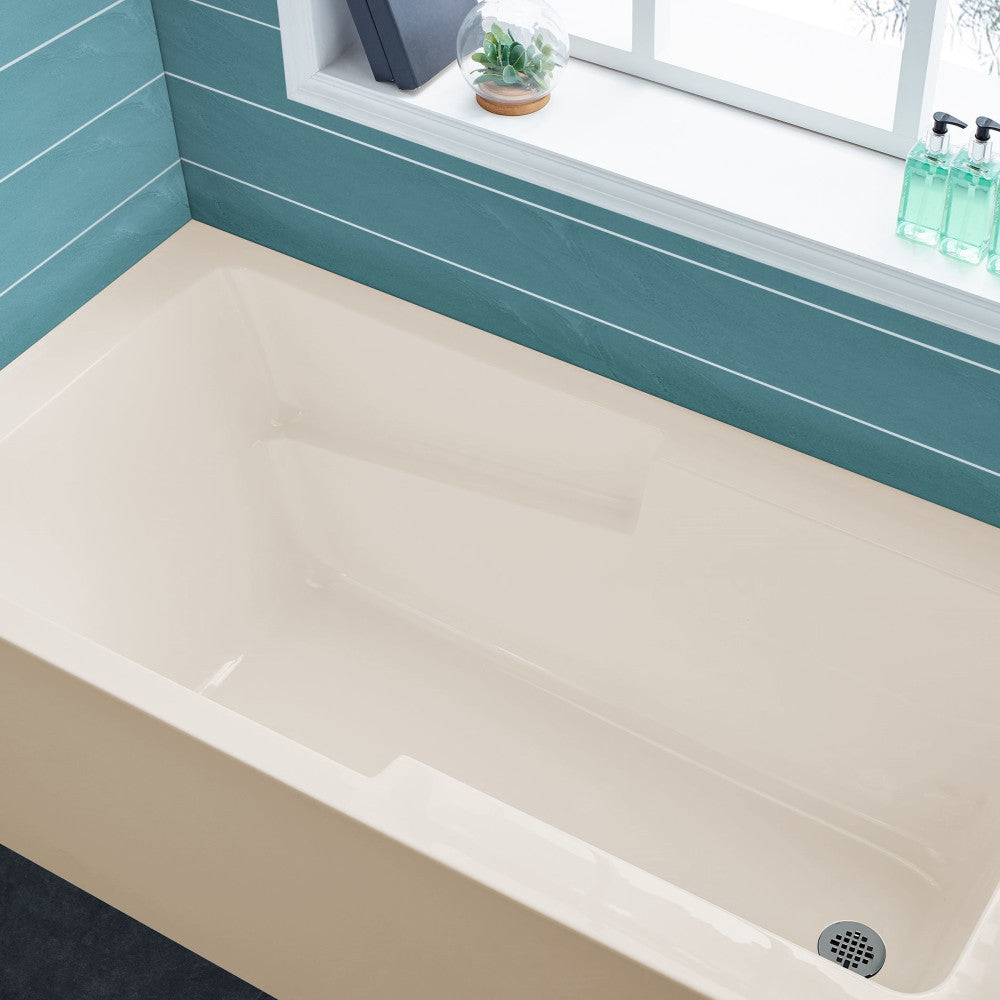 Swiss Madison Voltaire 60" x 32" Right-Hand Drain Alcove Bathtub with Apron in Bisque | SM-AB542BQ