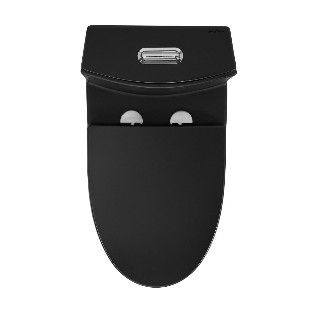 Swiss Madison St. Tropez One-Piece Elongated Toilet Vortex Dual-Flush in Matte Black 1.1/1.6 gpf | SM-1T254MB