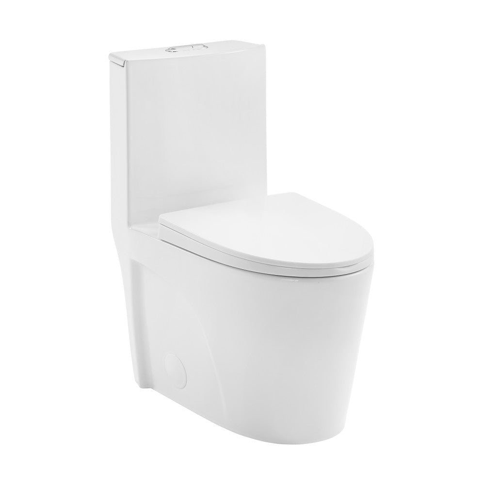 Swiss Madison St. Tropez One Piece Elongated Toilet Dual Vortex Flush 1.1/1.6 gpf with 10" Rough In | SM-1T274