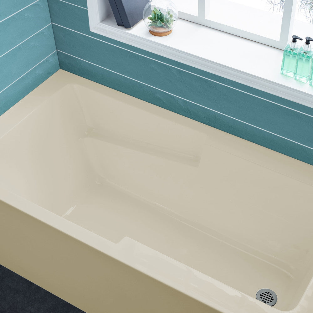 Swiss Madison Voltaire 54" x 30" Right-Hand Drain Alcove Bathtub with Apron in Bisque | SM-AB550BQ