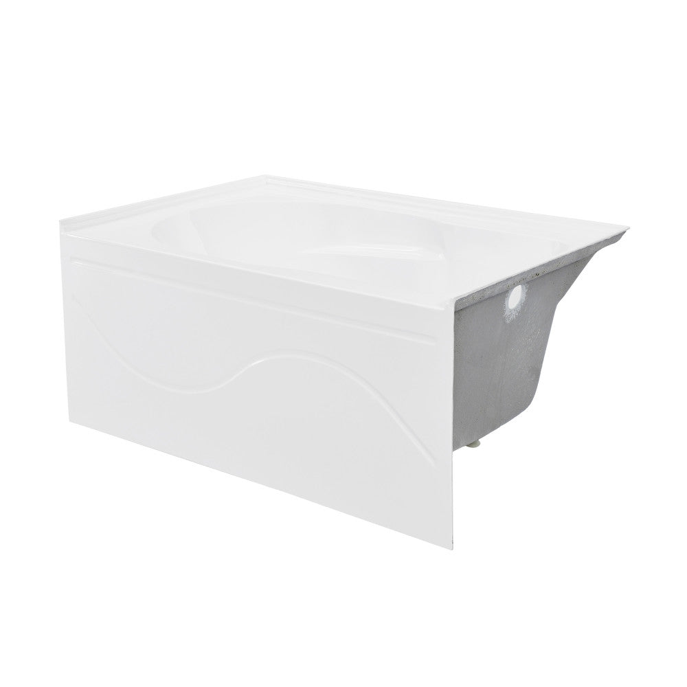 Swiss Madison Ivy 54'' x 30" Bathtub with Apron Right Hand Drain in White | SM-AB521