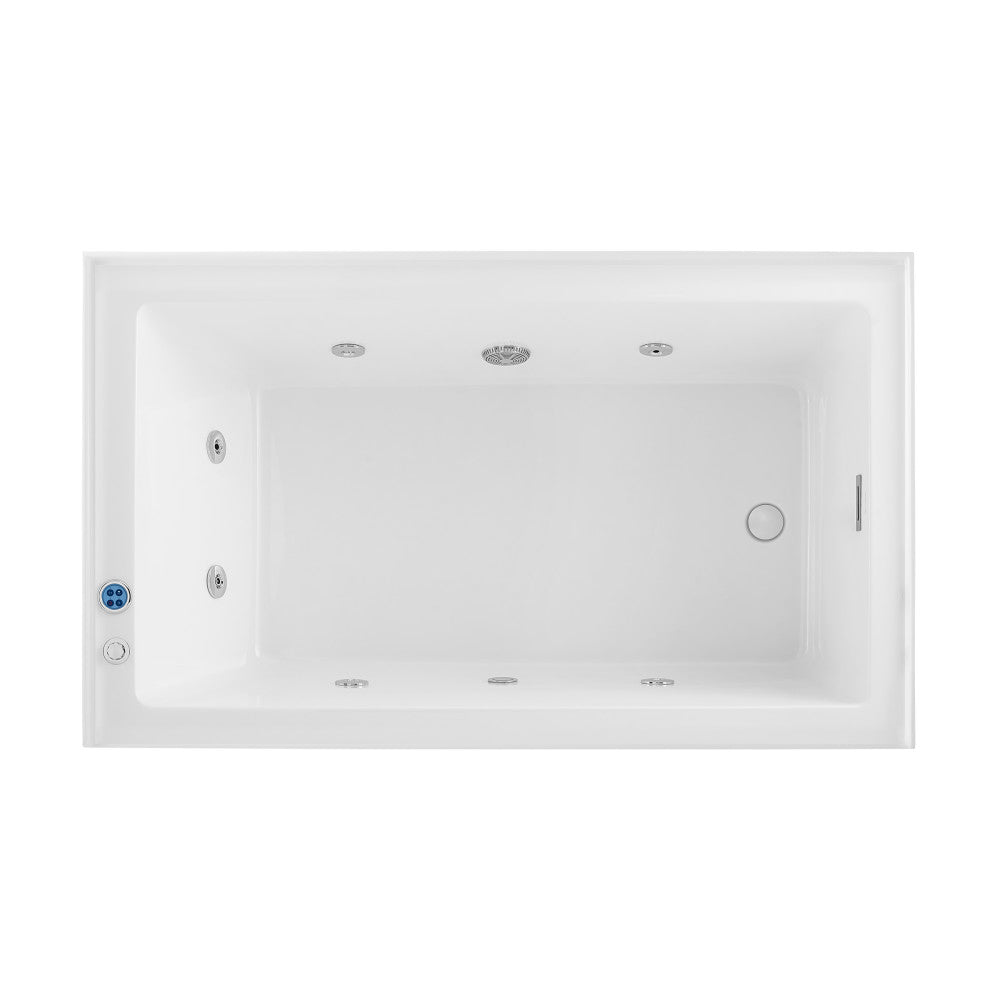 Swiss Madison Avancer 60" x 36" Right-Hand Drain Rectangular Alcove Whirlpool Bathtub with Apron | SM-AB591