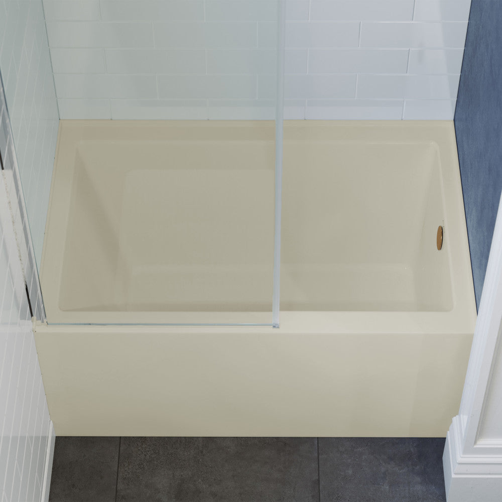 Swiss Madison Voltaire 48" x 32" Right-Hand Drain Alcove Bathtub with Apron in Bisque | SM-AB551BQ