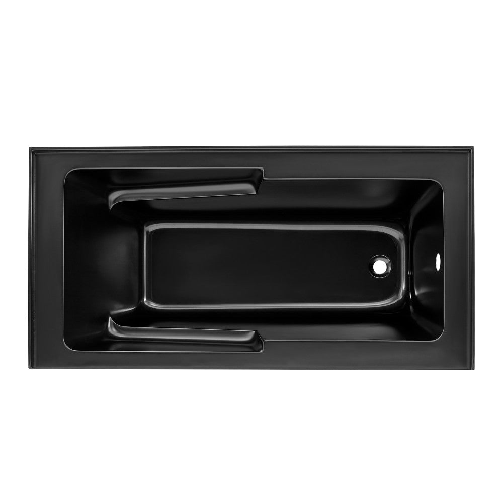 Swiss Madison Voltaire 60" x 30" Right-Hand Drain Alcove Bathtub with Apron in Matte Black | SM-AB540MB