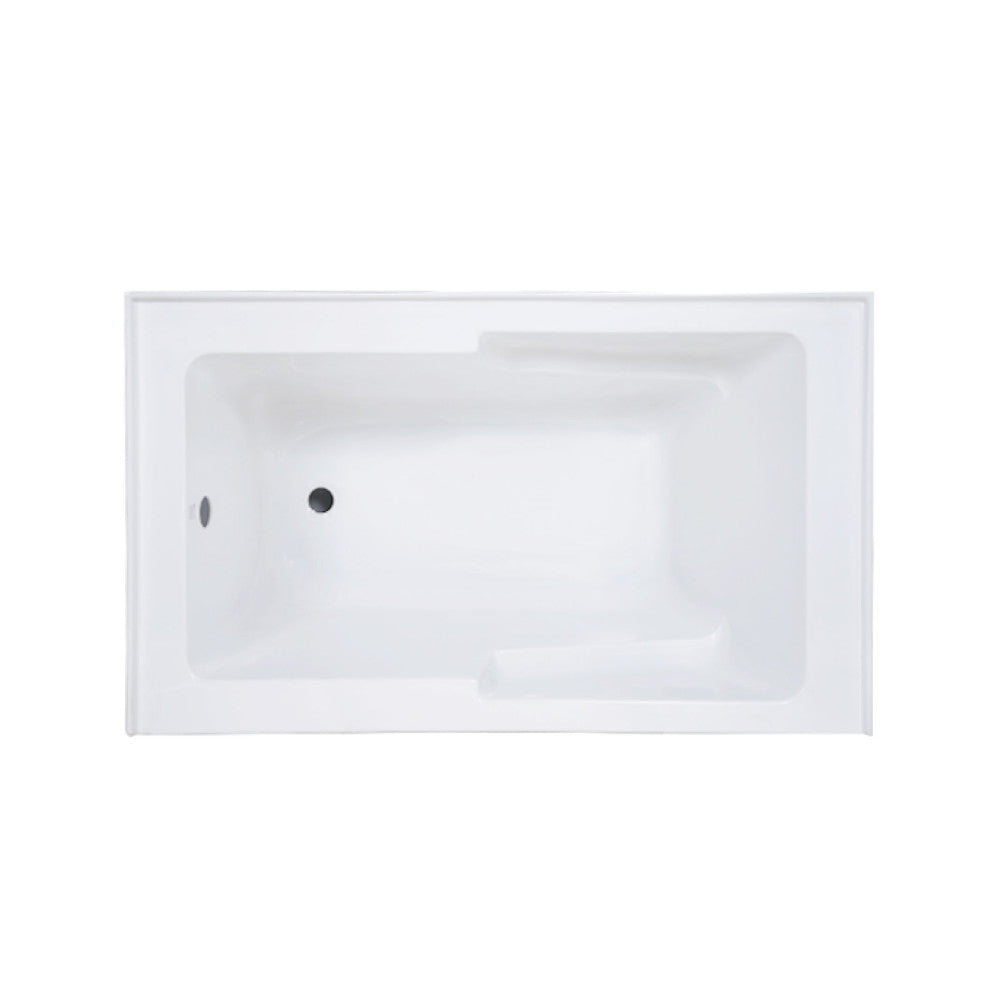 Swiss Madison Voltaire 54" x 30" Left-Hand Drain Alcove Bathtub with Apron & Armrest | SM-AB549