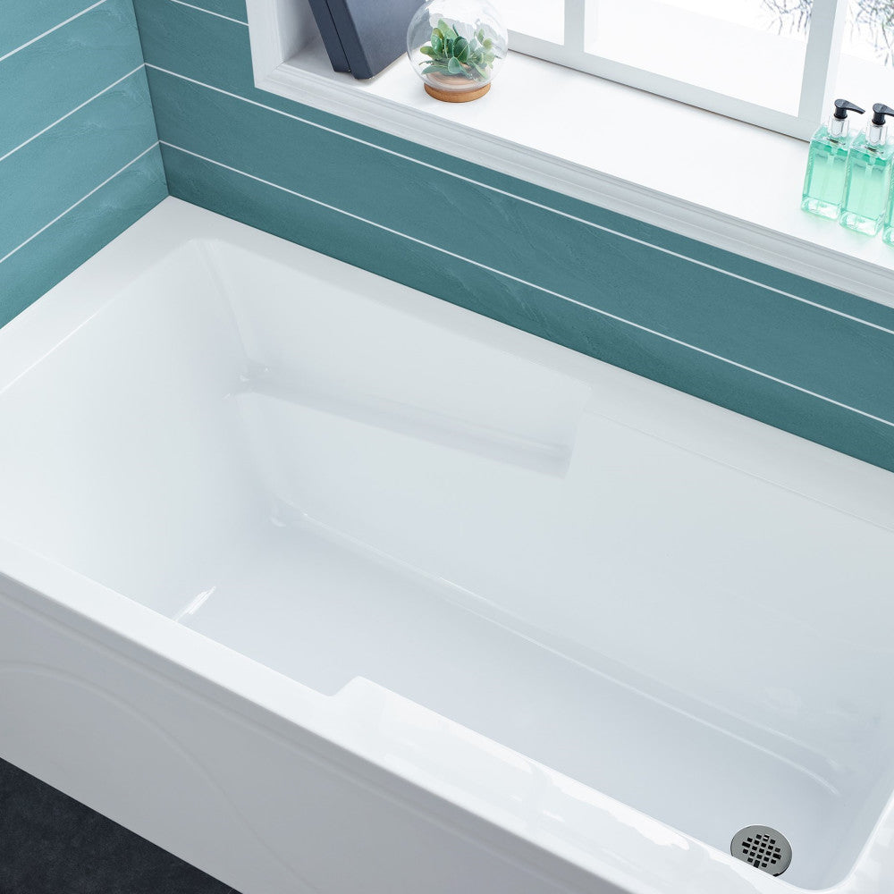 Swiss Madison Ivy 60" x 30" Right-Hand Drain Alcove Bathtub with Apron | SM-AB546