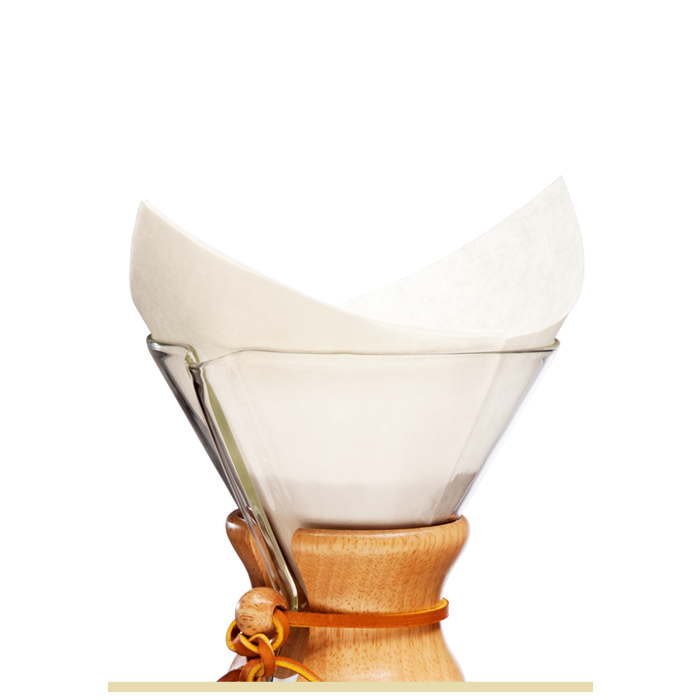 Chemex Bonded Filter Pre-Folded Squares White - 100 ct