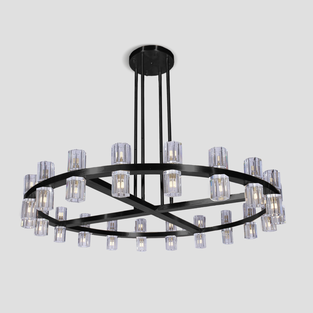 Aurora 1-Tier Round Chandelier 50”