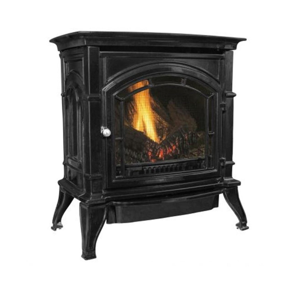 Ashley Hearth AGC500VFLP Cast Iron LP Gas Stove Vent Free 1,500 sq. ft. 32,000 BTU Black New