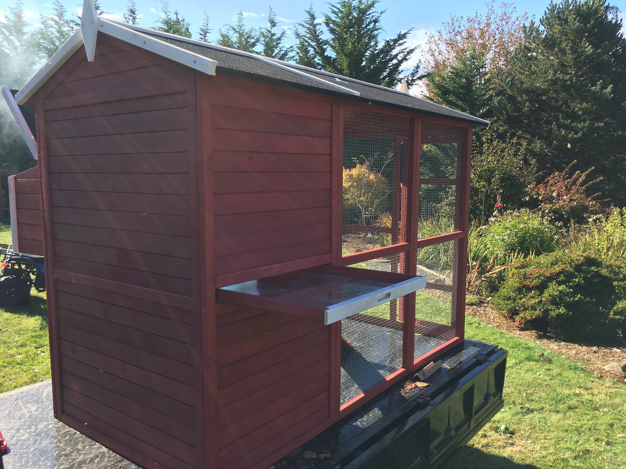 NEW FarmHouse Coop. In-Stock Barn Red Stain on sale