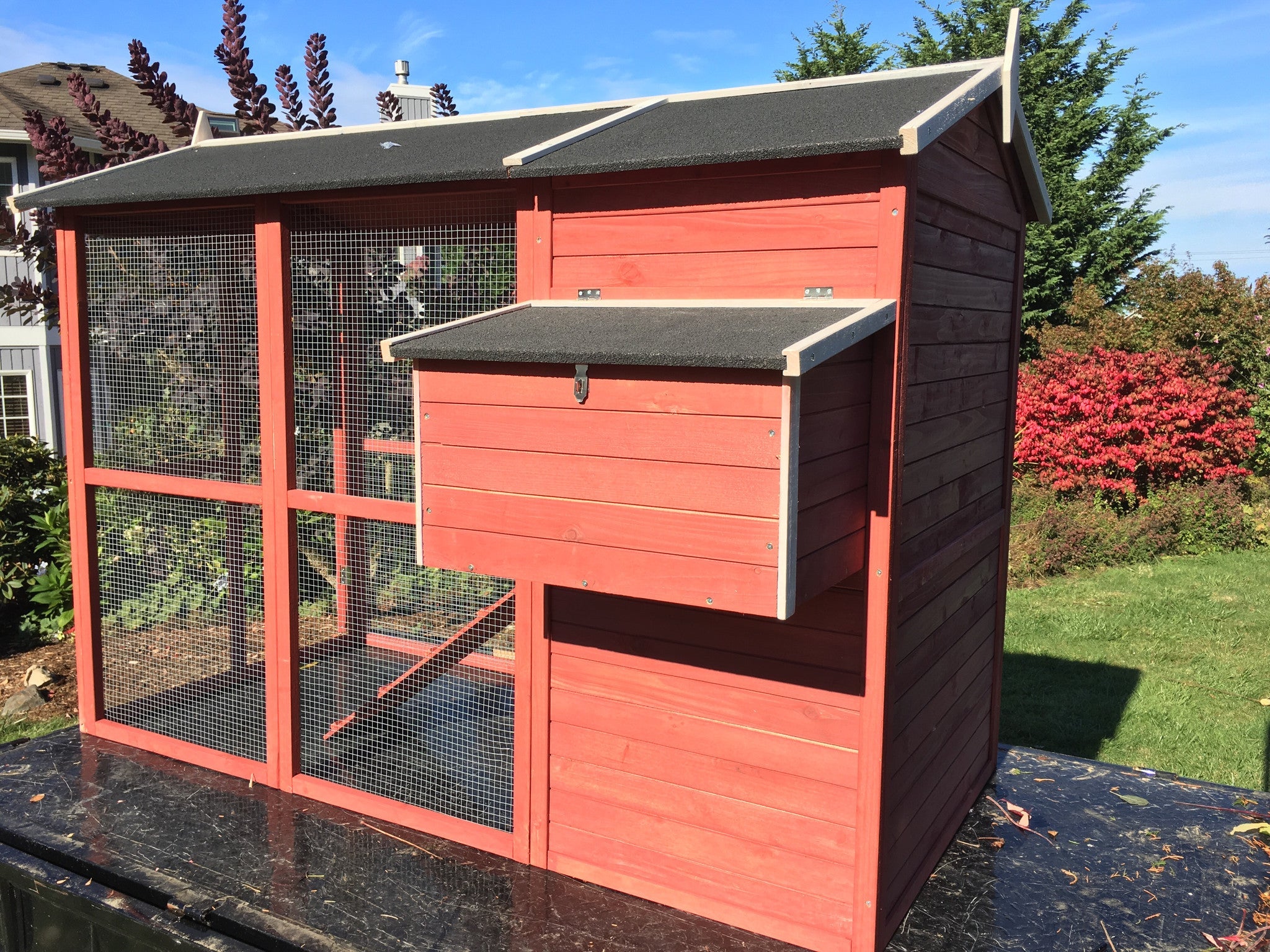 NEW FarmHouse Coop. In-Stock Barn Red Stain on sale