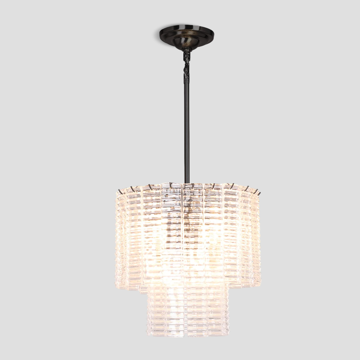 Guts Round Glass Tile Chandelier