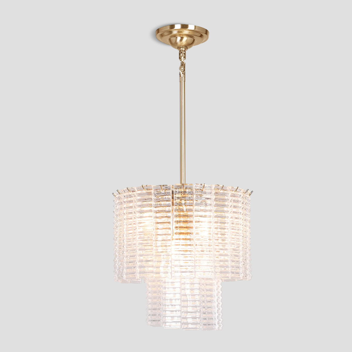 Guts Round Glass Tile Chandelier