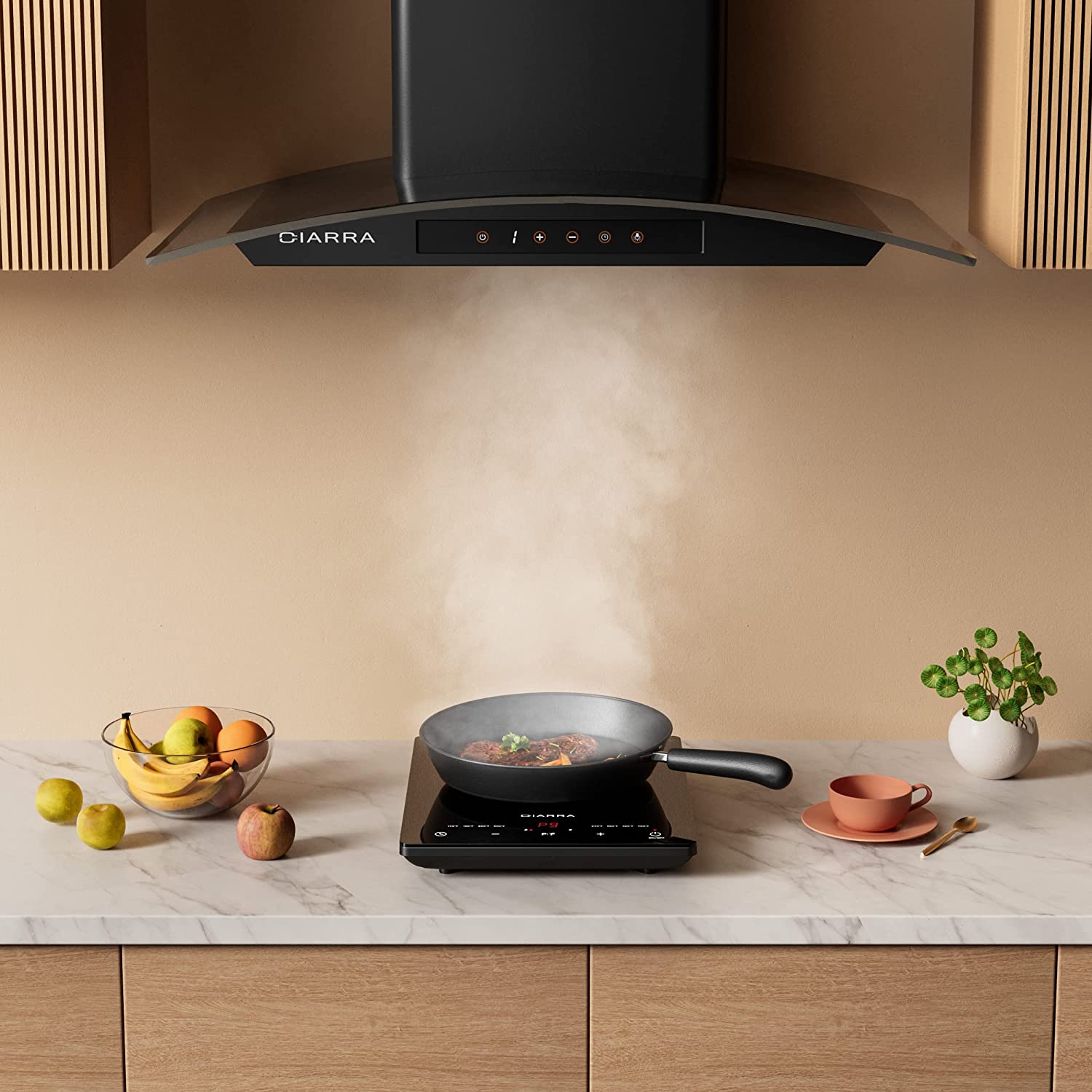 CIARRA 1800W Portable Induction Cooktop With Touch Controls