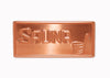 Copper Sauna Sign with Bucket Design (4 3/8″ x 2″)