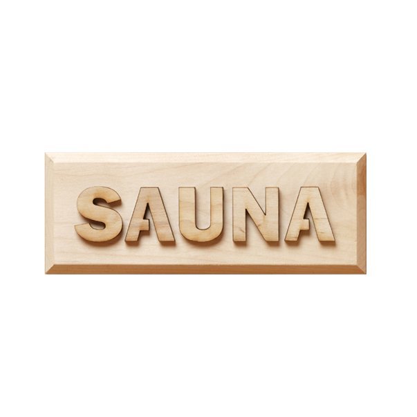 Cedar Block Sauna Sign (2 3/4&#8221; x 7 1/4&#8221;)