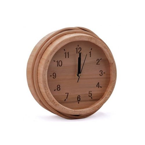 Cedar Bucket Bottom Sauna Clock (10&#8243; x 3 1/2&#8243;)