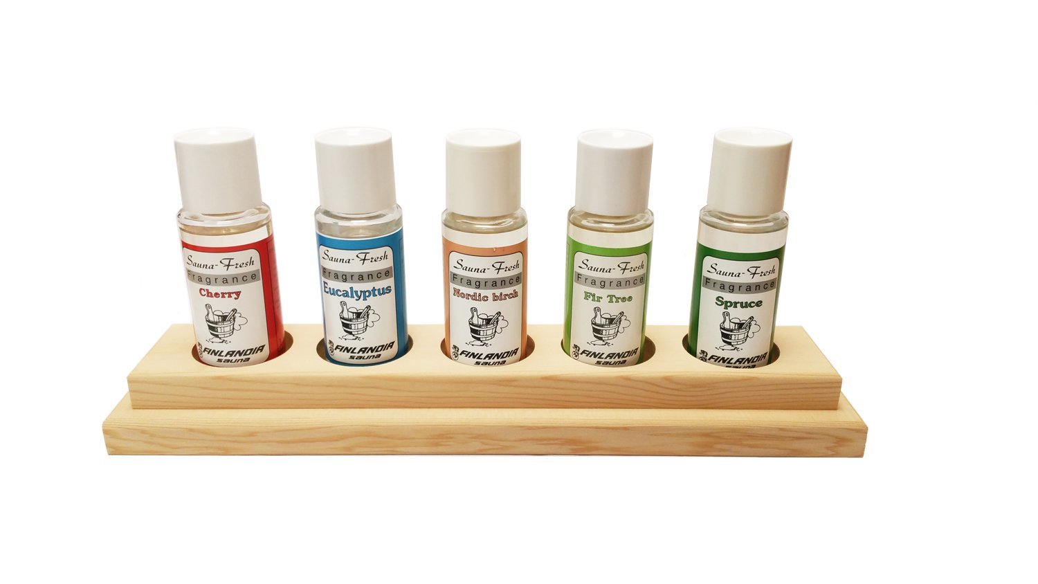 Sauna Fresh Aroma 5 pack in FREE Cedar Holder (your choice of aroma), 1.8oz pure essence oil each