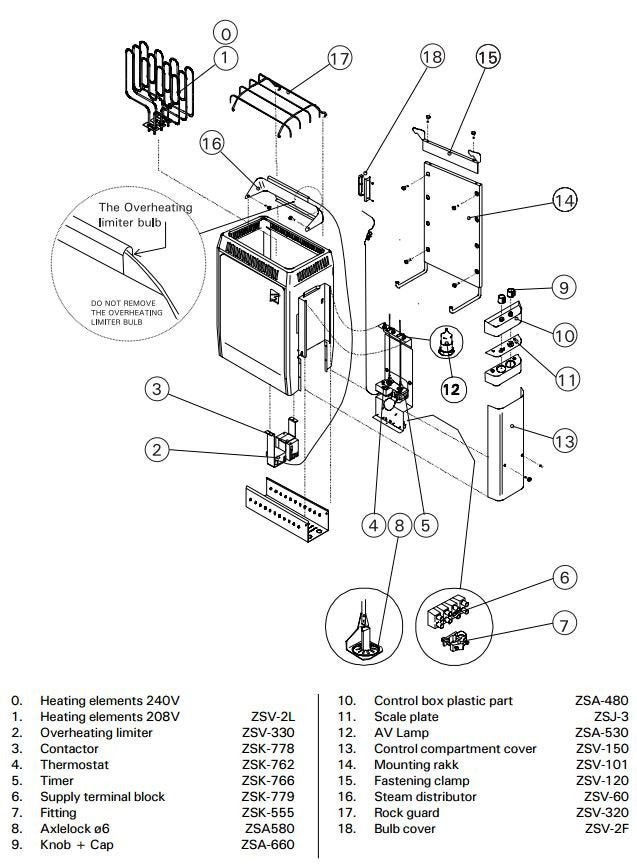 Finlandia / Harvia Part # FH129 Wiring Harness (wires only)