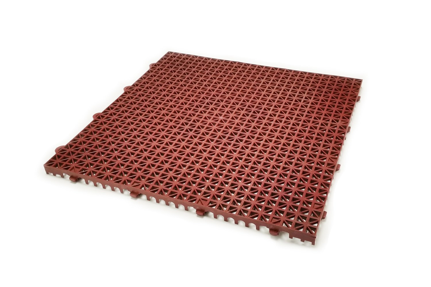 Superdek Non-Slip Floor Tiles in Terra Cotta (12″ squares)